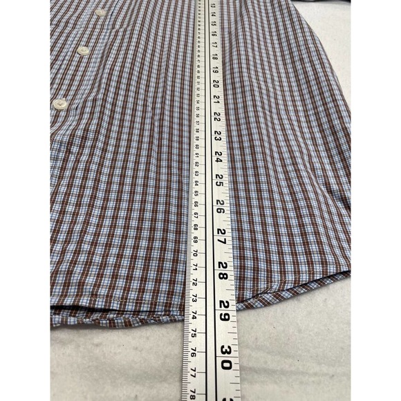 Joseph Abboud Size L Men's Plaid Button Down Shirt Flip Cuff Long Sleeve - Picture 9 of 10